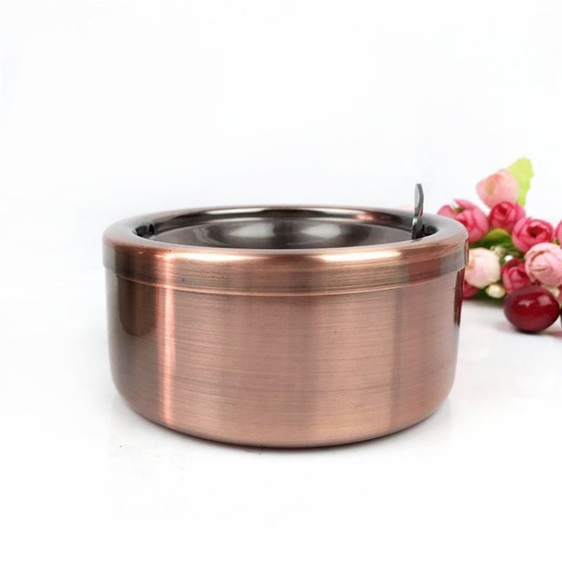 Zaoniy Smokeless Metal Ashtray with a Lid cover for Cigarettes -Windproof Outdoor Ashtrays Can Patio Outdoor Indoor Decorative Fancy Ash Tray - Image 4